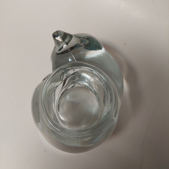 Indiana Glass Heavy Clear Glass Sleeping Kitty Tealight Holder/Votive - Picture 4 of 7